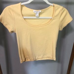 forever 21 cotton crop tee
